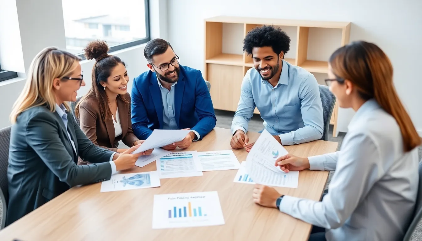 A group of individuals gathered at a conference table, engaged in a discussion about innovative approaches to pain relief and the urgent need for better treatment options for chronic pain sufferers.