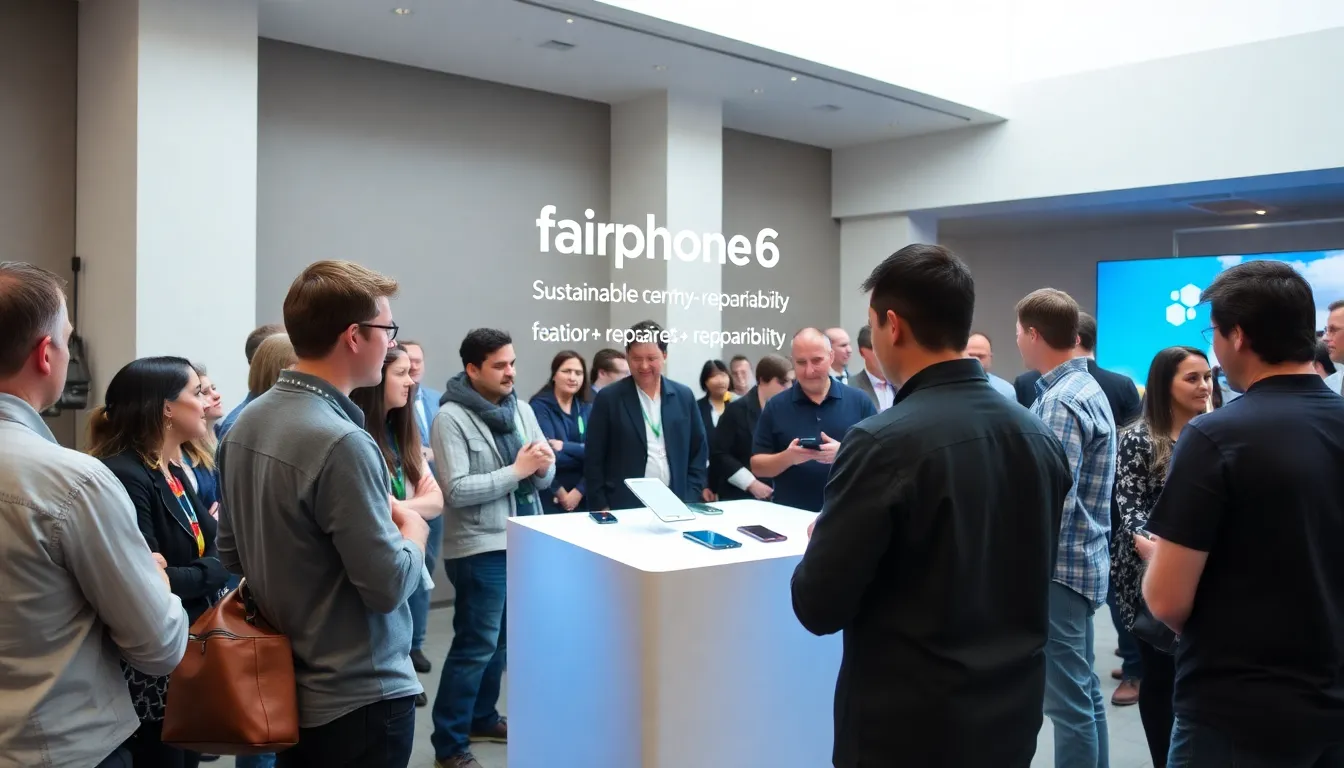 A closeup of the Fairphone 6's vibrant display, emphasizing its improved camera capabilities and modern specifications that cater to contemporary smartphone users