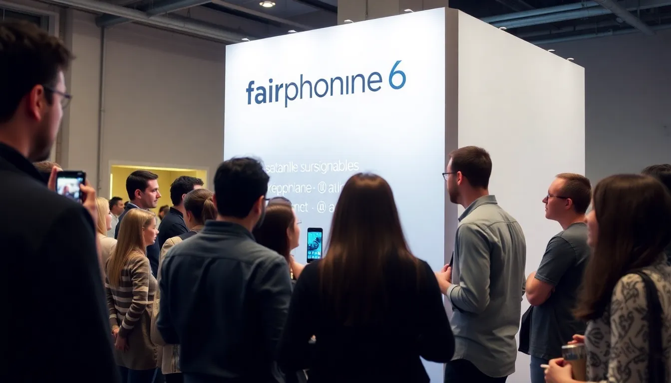 An ecoconscious consumer examines the Fairphone 6, reflecting the growing demand for ethical and sustainable products in the smartphone market