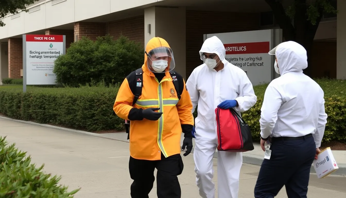 Emergency responders attend to individuals affected by a mushroom poisoning outbreak in California, as health officials investigate the source of the toxic fungi.