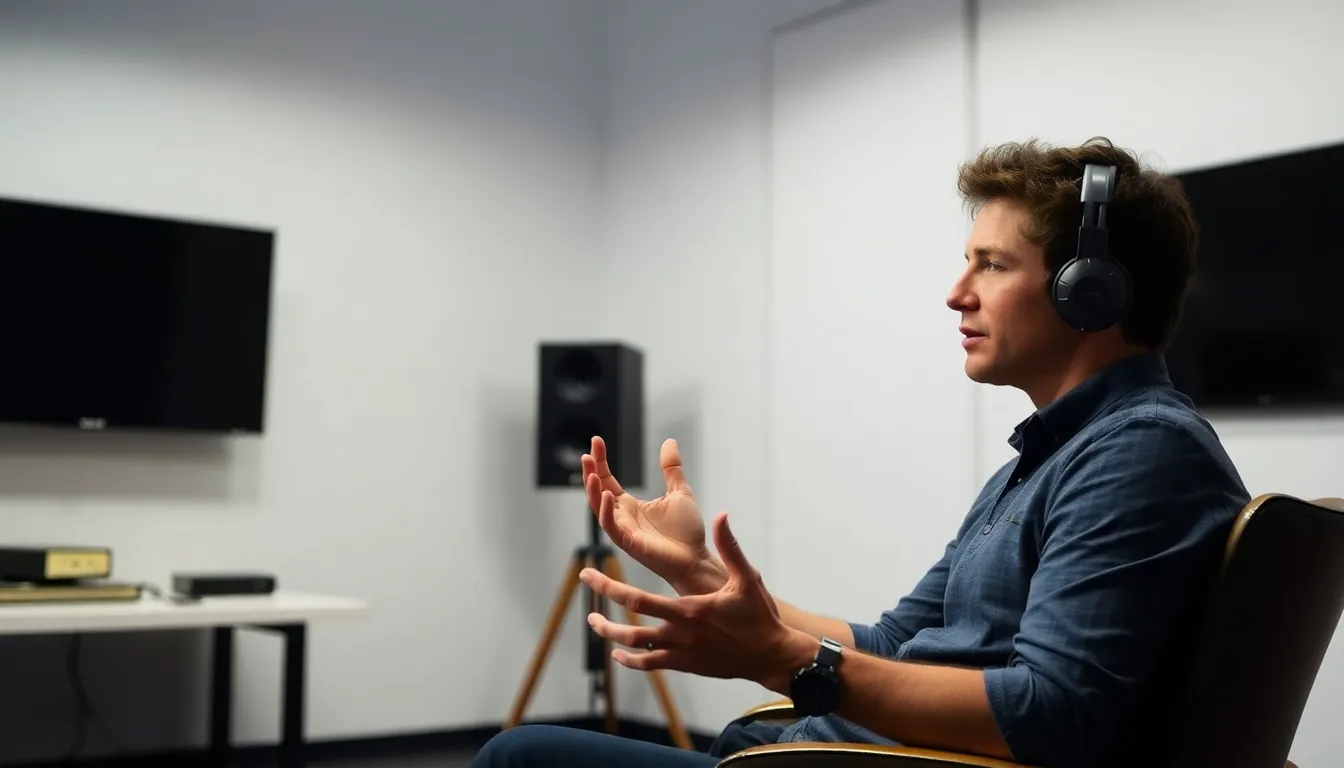 Lando Norris gestures thoughtfully during an interview, expressing his concerns about the impact of modern aerodynamic designs on the essence of Formula 1 racing.