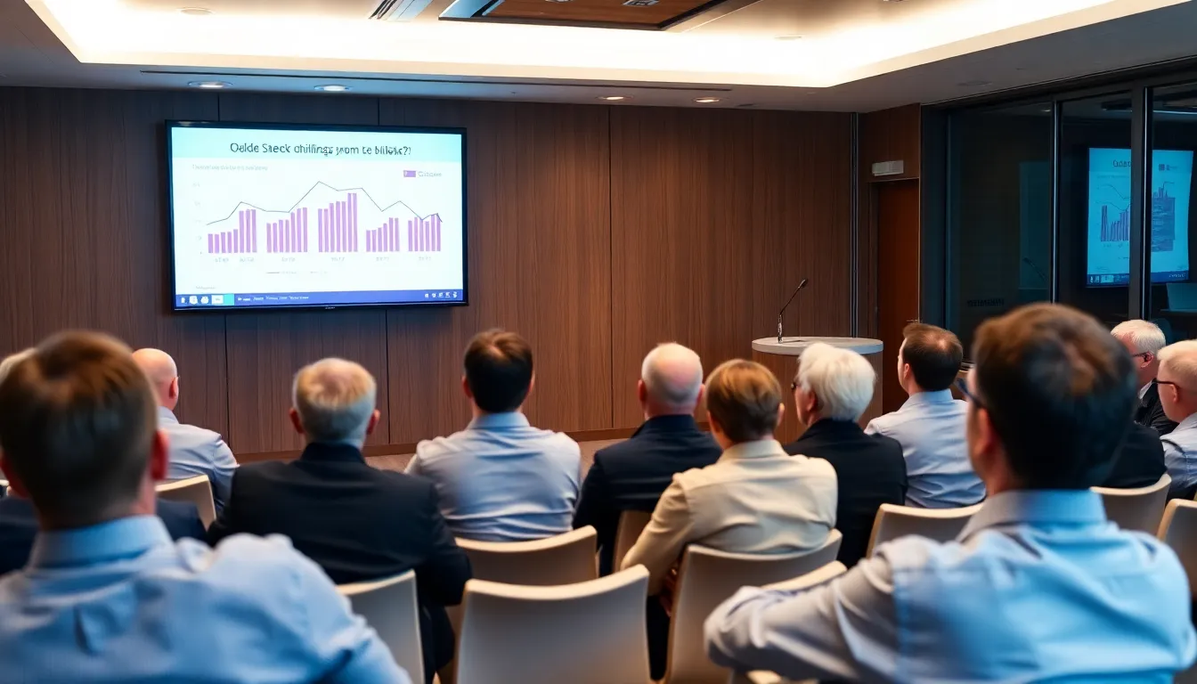 A group of Ocado management team members engaged in a discussion about innovation and market expansion strategies to address current hurdles