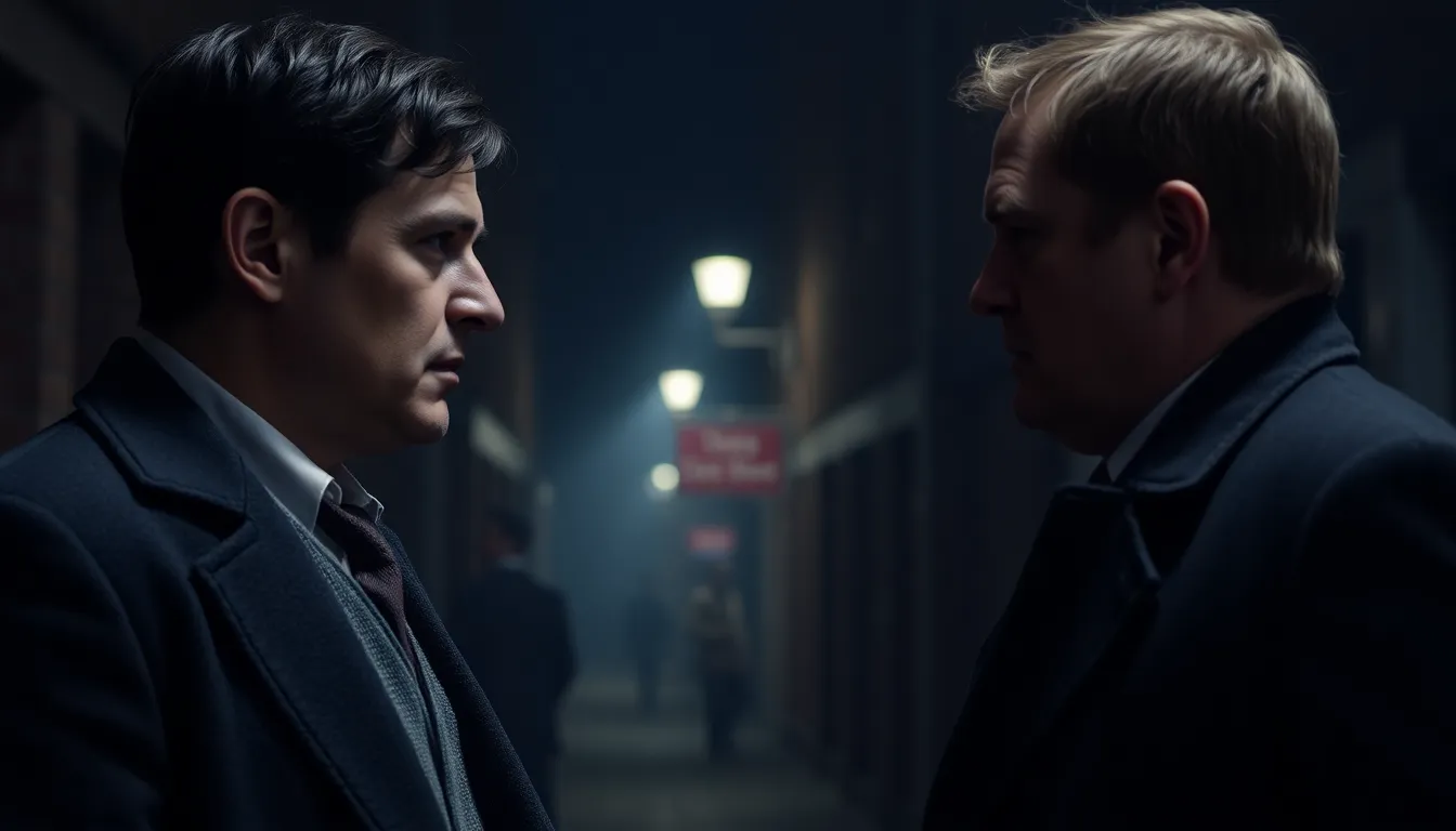 Cillian Murphy and Paul Anderson are seen in a tense moment from the newly released trailer for the Peaky Blinders film, hinting at the darker themes and challenges facing the Shelby family.