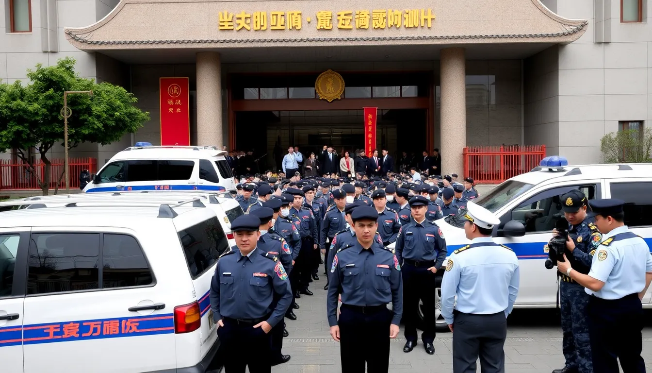 Law enforcement officials analyzing crime statistics and strategizing on future initiatives to combat organized crime in urban areas