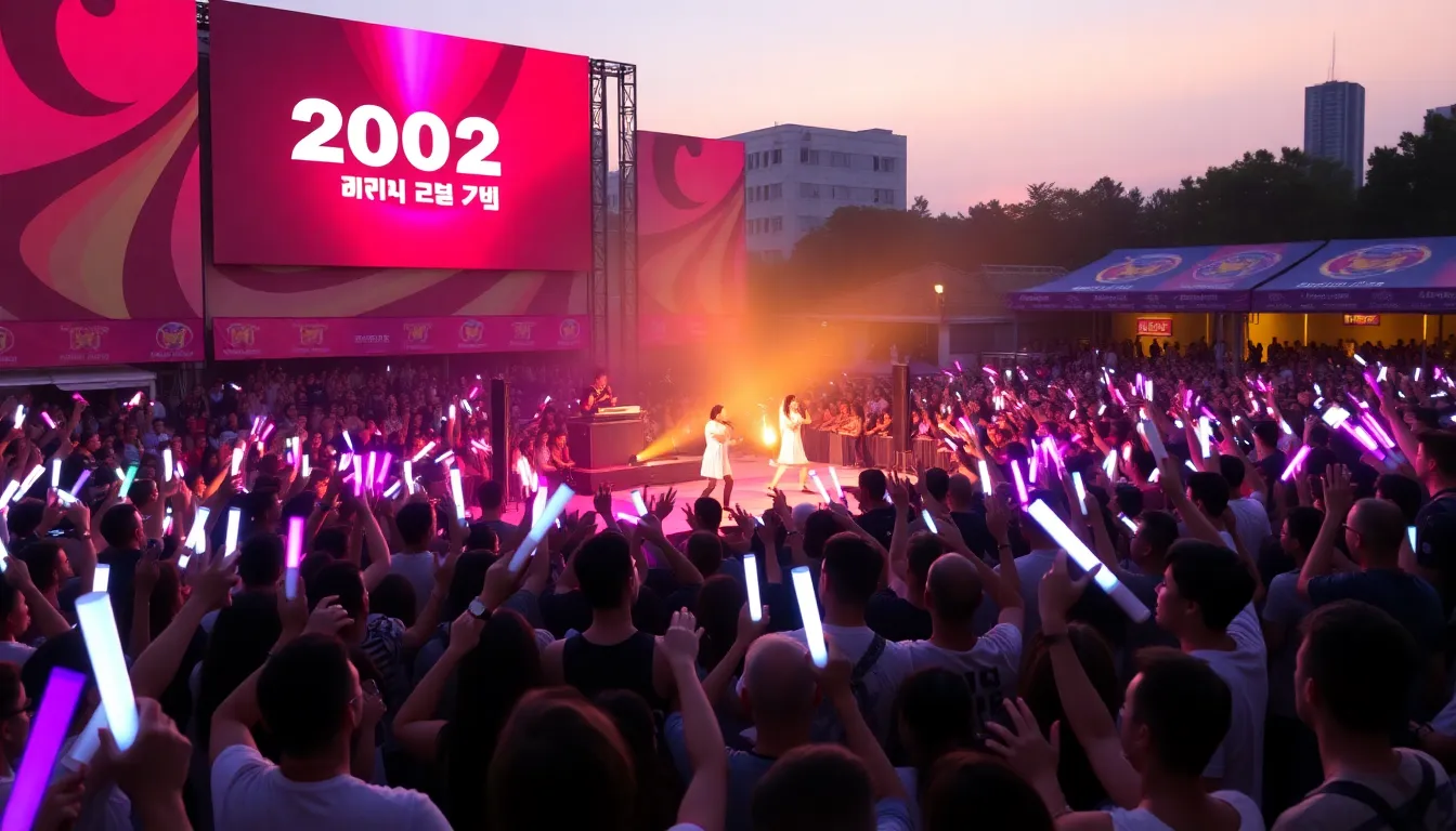 A lively crowd gathers at the 2023 Seoul Music Awards, where artists celebrate the resurgence of a oncemocked Korean music genre with energetic performances and enthusiastic fans.