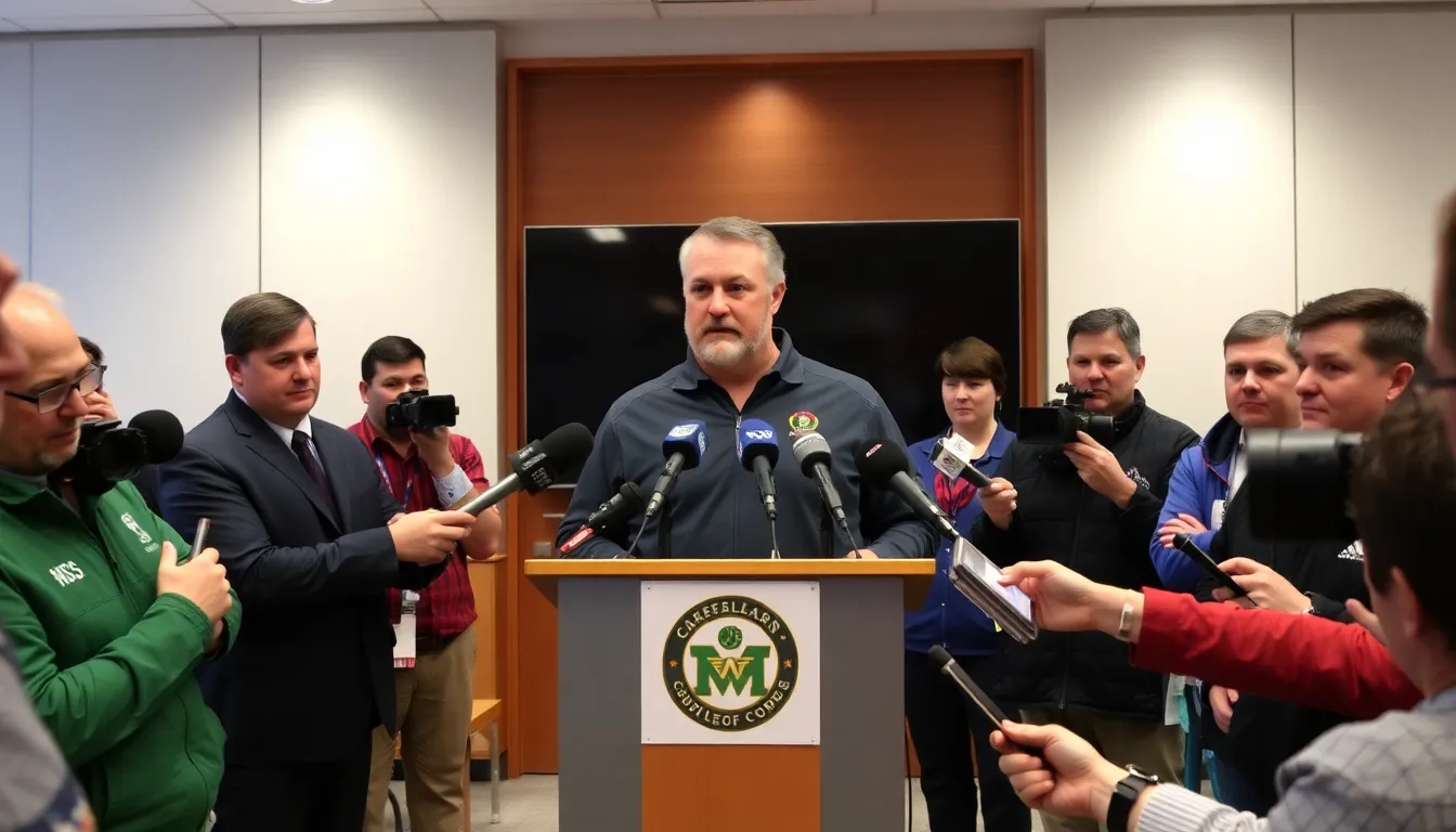 O'Neill addressing the media, emphasizing the need for his team to focus on performance amidst distractions