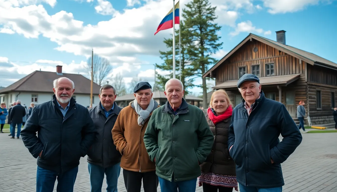 A community gathering in Komsomolskoye showcases the pride of military families as they celebrate their village's recognition