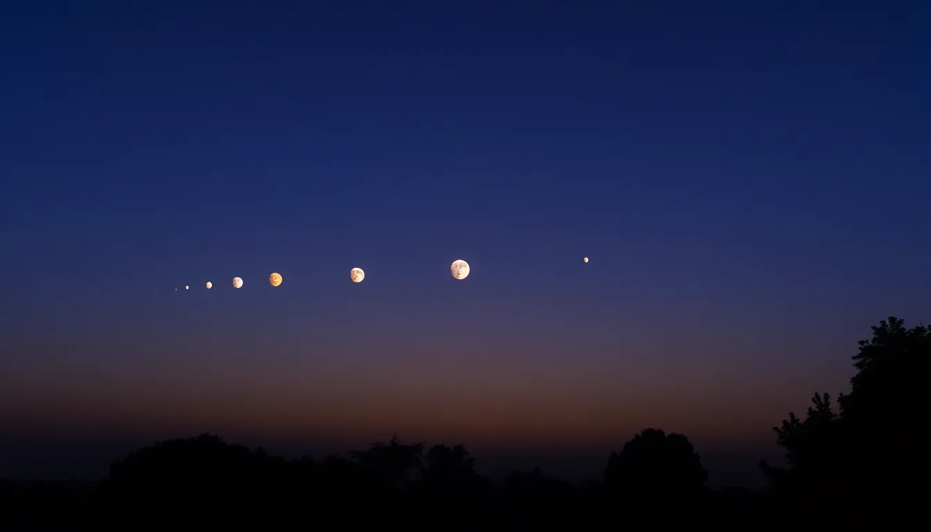 The vibrant colors of the early morning sky serving as a stunning backdrop for the rare alignment of planets, evoking a sense of wonder and curiosity
