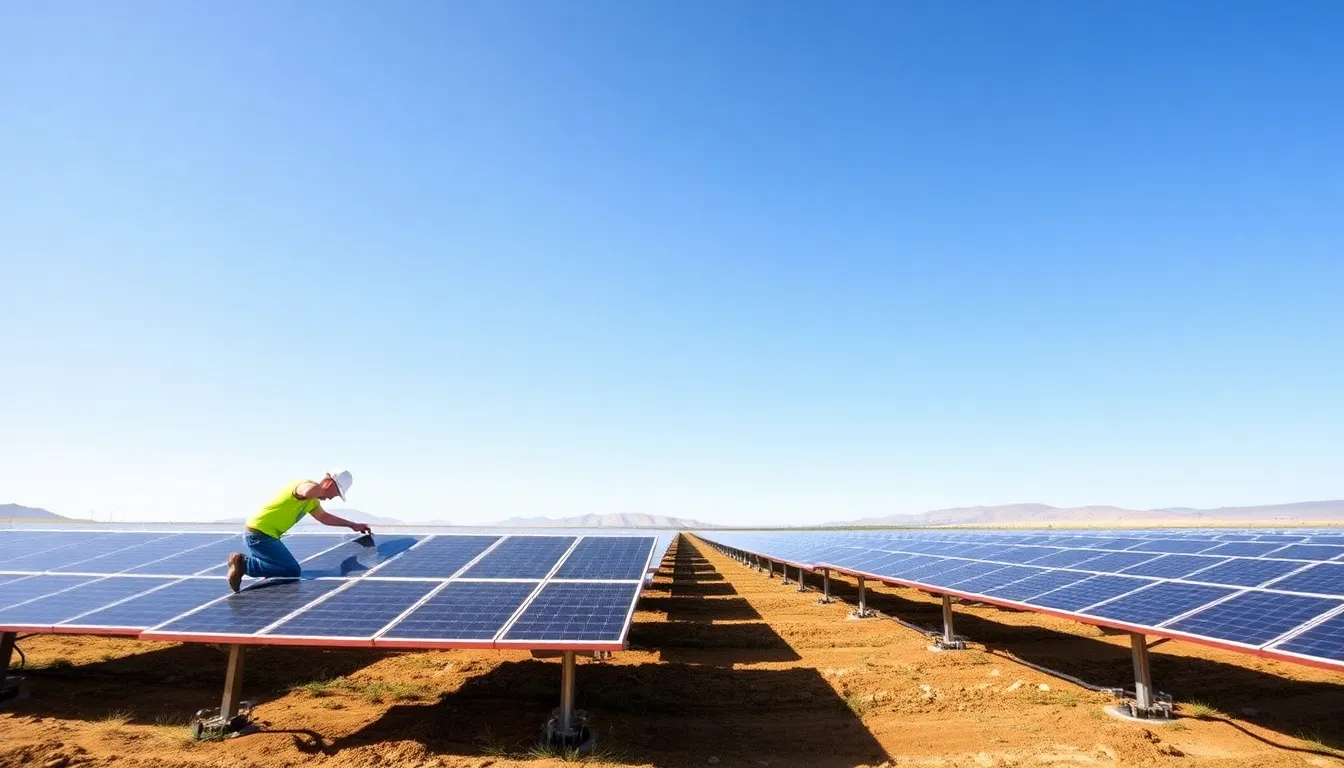 A local community meeting where residents discuss the implications of a new solar farm project, showcasing the intersection of community interests and renewable energy development