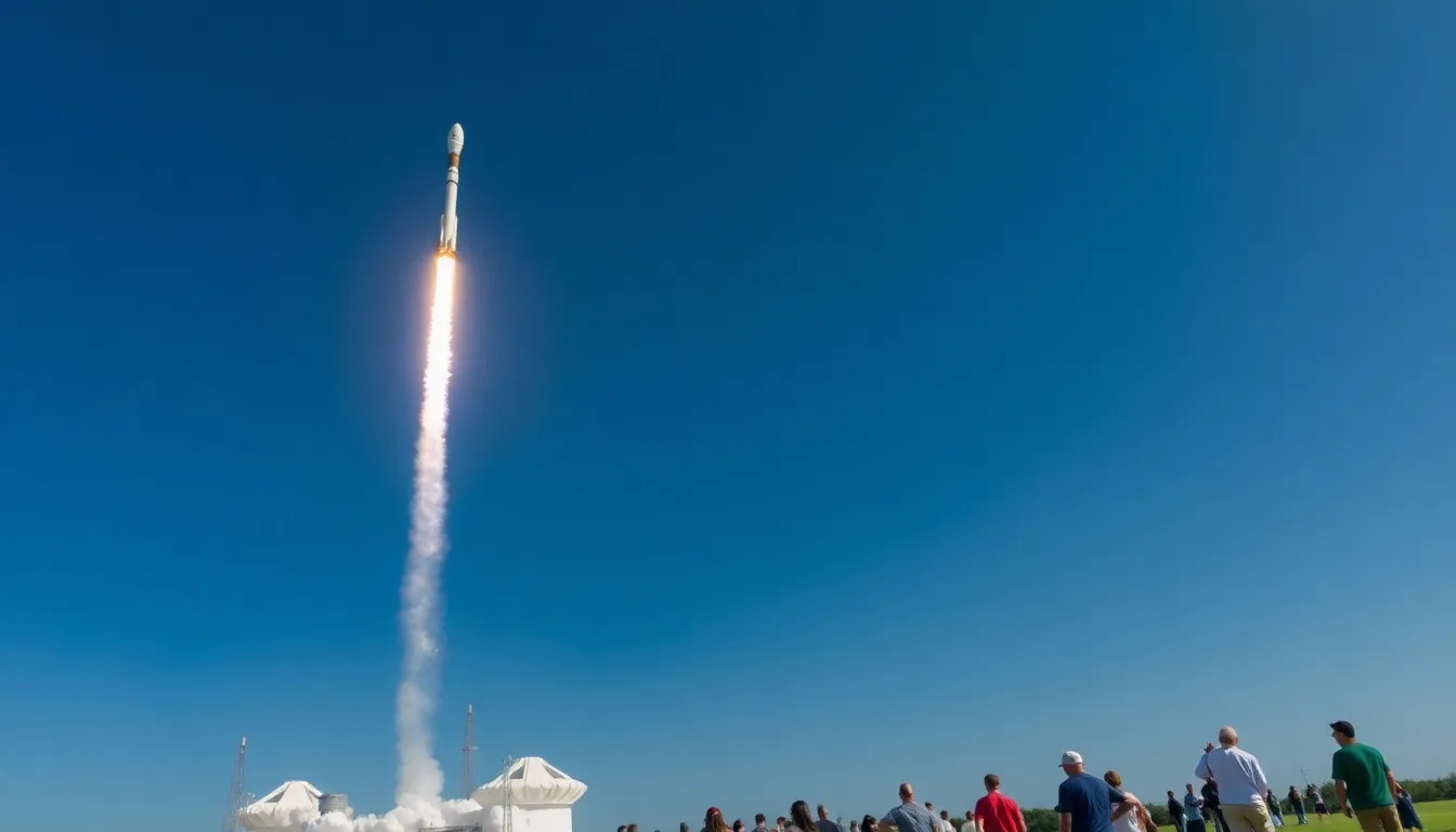 A Falcon 9 rocket in action, representing SpaceX's pivotal role in transforming the landscape of commercial space travel and exploration