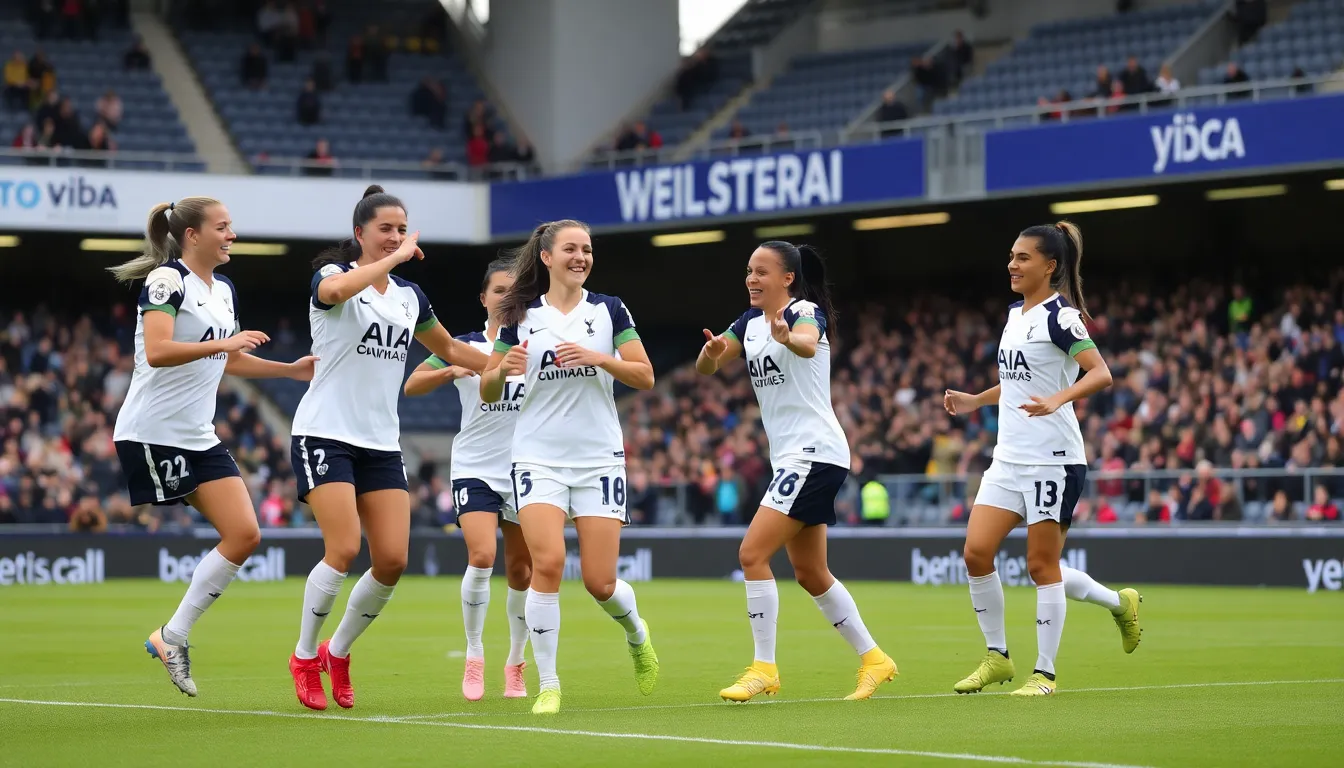 A packed stadium filled with enthusiastic fans shows the growing interest and support for women's football as Spurs and Chelsea deliver thrilling performances