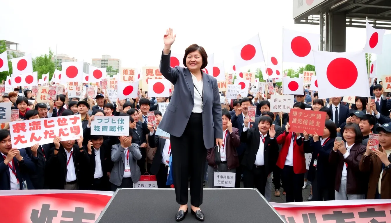 A bustling Tokyo street scene, showcasing the vibrant daily life of Japanese citizens amid economic challenges