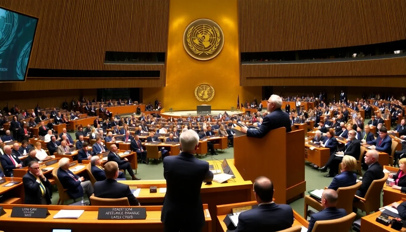 A visual representation of the U.N. headquarters, symbolizing the organization's longstanding role in international diplomacy and cooperation amidst a financial crisis