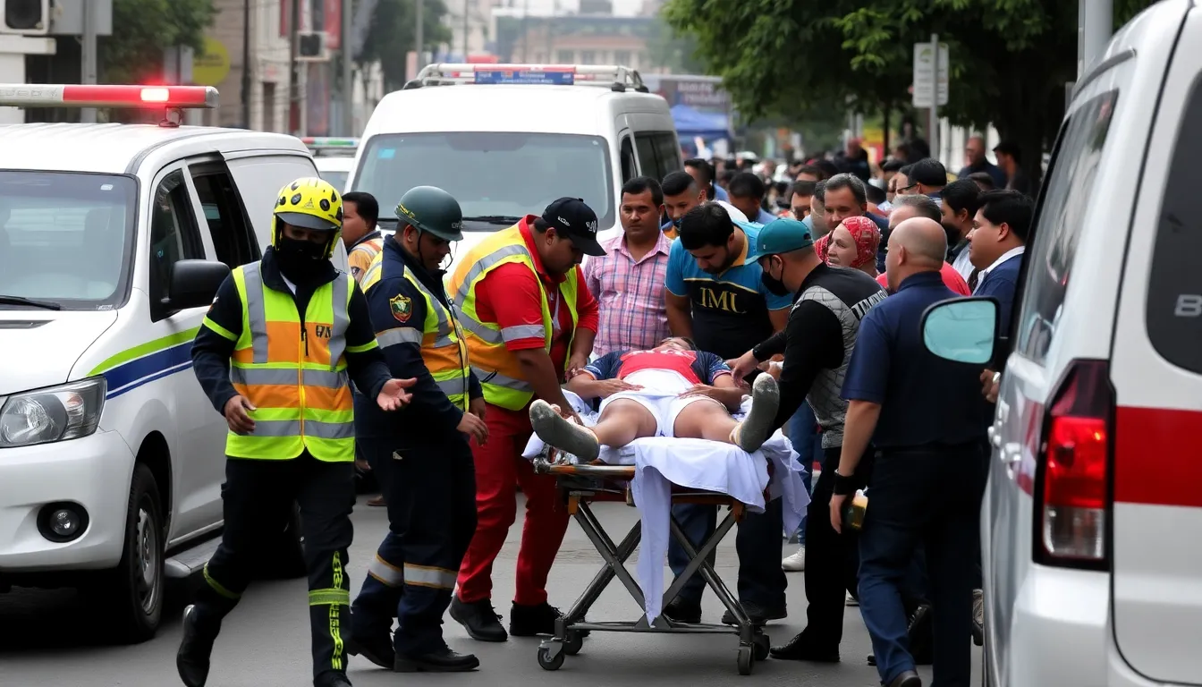 A gathering of fans and former teammates expressing their support for Utai outside the hospital