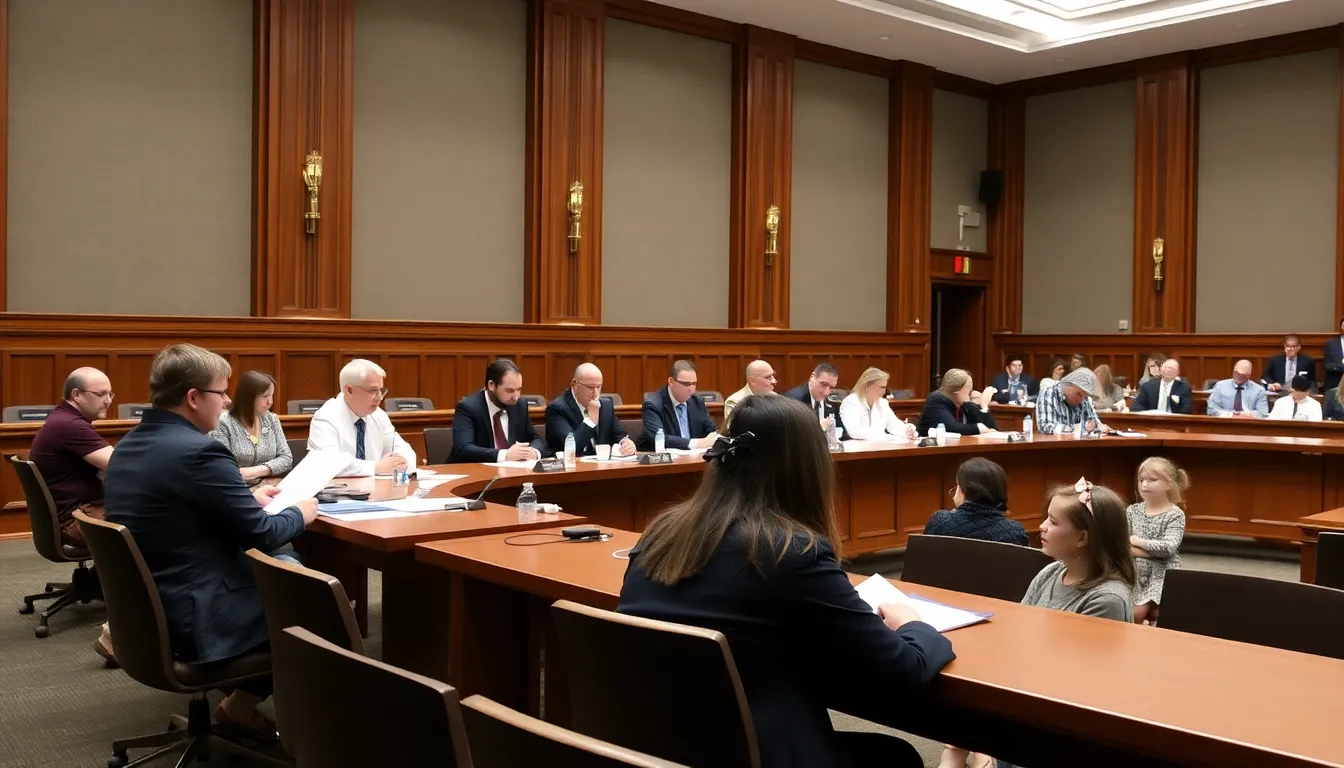Lawmakers discuss new proposals to restrict vaping in vehicles with children present during a public hearing.