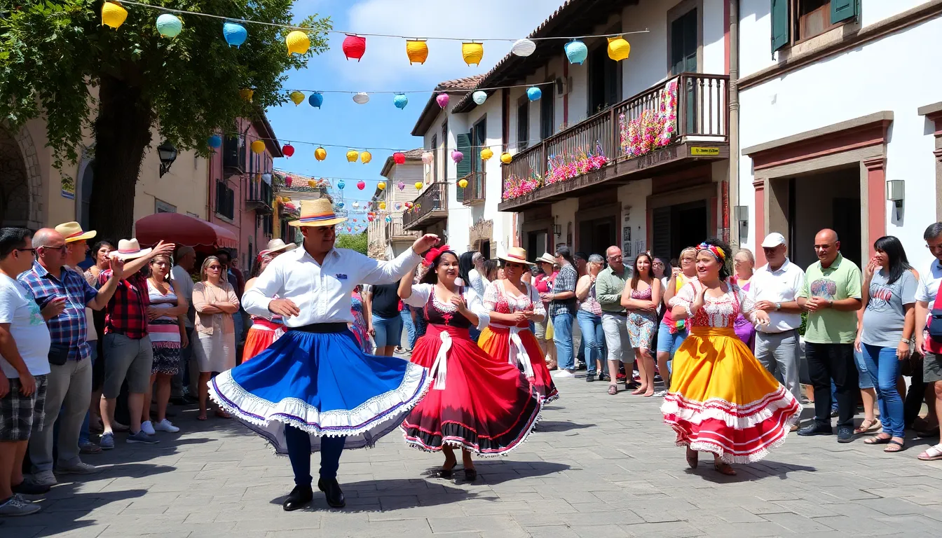 Residents of the village engaging in discussions about cultural integration, illustrating the community's efforts to balance heritage with new influences