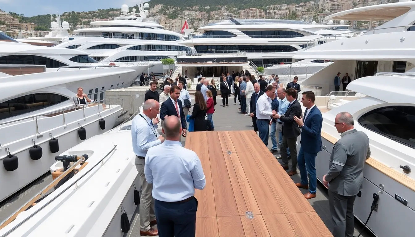 A modern yacht deck featuring alternative hardwoods, showcasing the blend of luxury and sustainability in contemporary yacht design