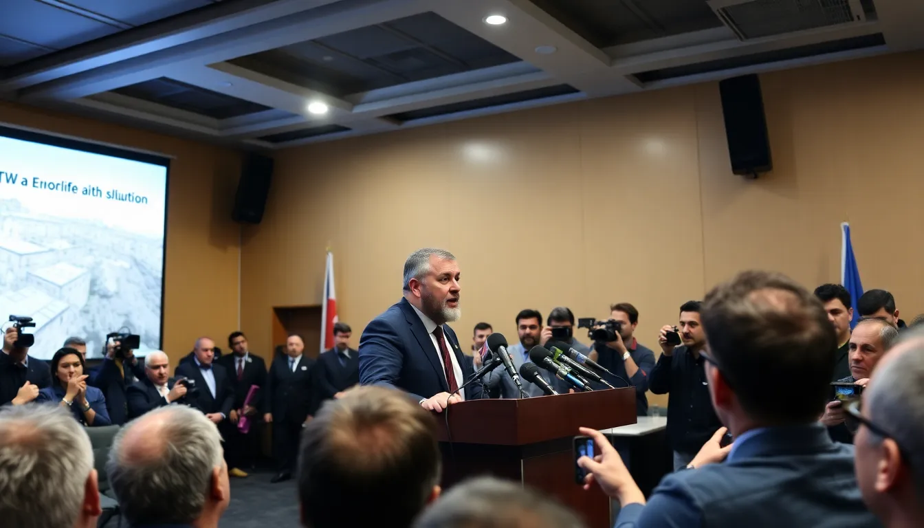A divided Palestinian leadership in a tense meeting, illustrating the challenges faced in achieving a unified stance for negotiations with Israel