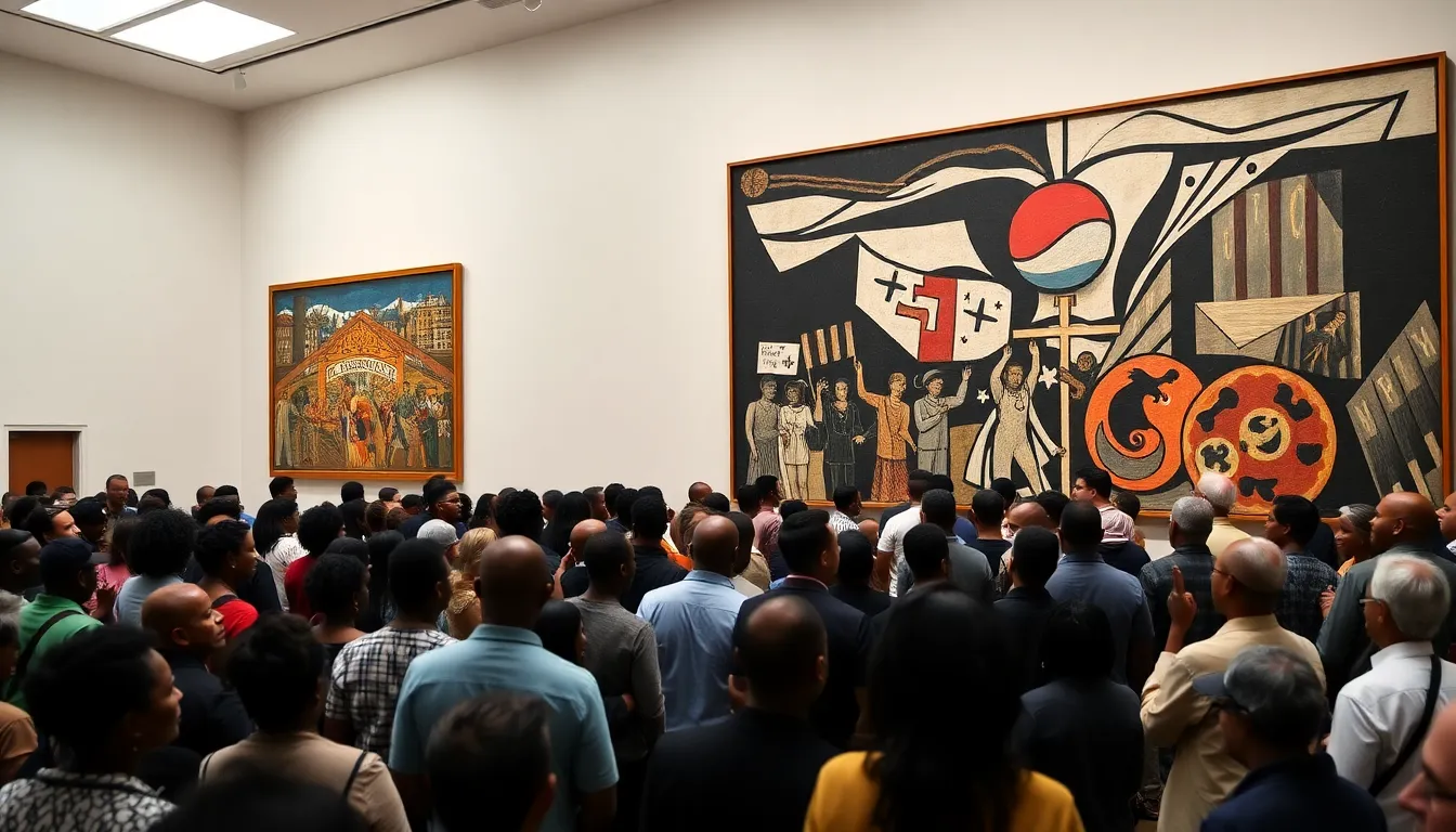 The juxtaposition of these two significant artworks invites viewers to engage in meaningful dialogue about the enduring impact of oppression across cultures