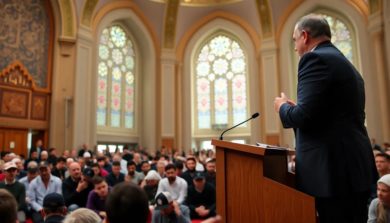 The atmosphere at the event reflects the complexities of political engagement within Australia's multicultural landscape, with attendees eager to be heard