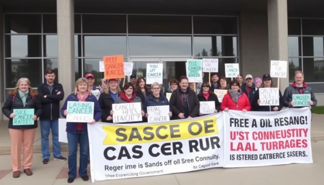 Activists from various organizations unite to advocate for better health monitoring and environmental protections for communities affected by oil sands development