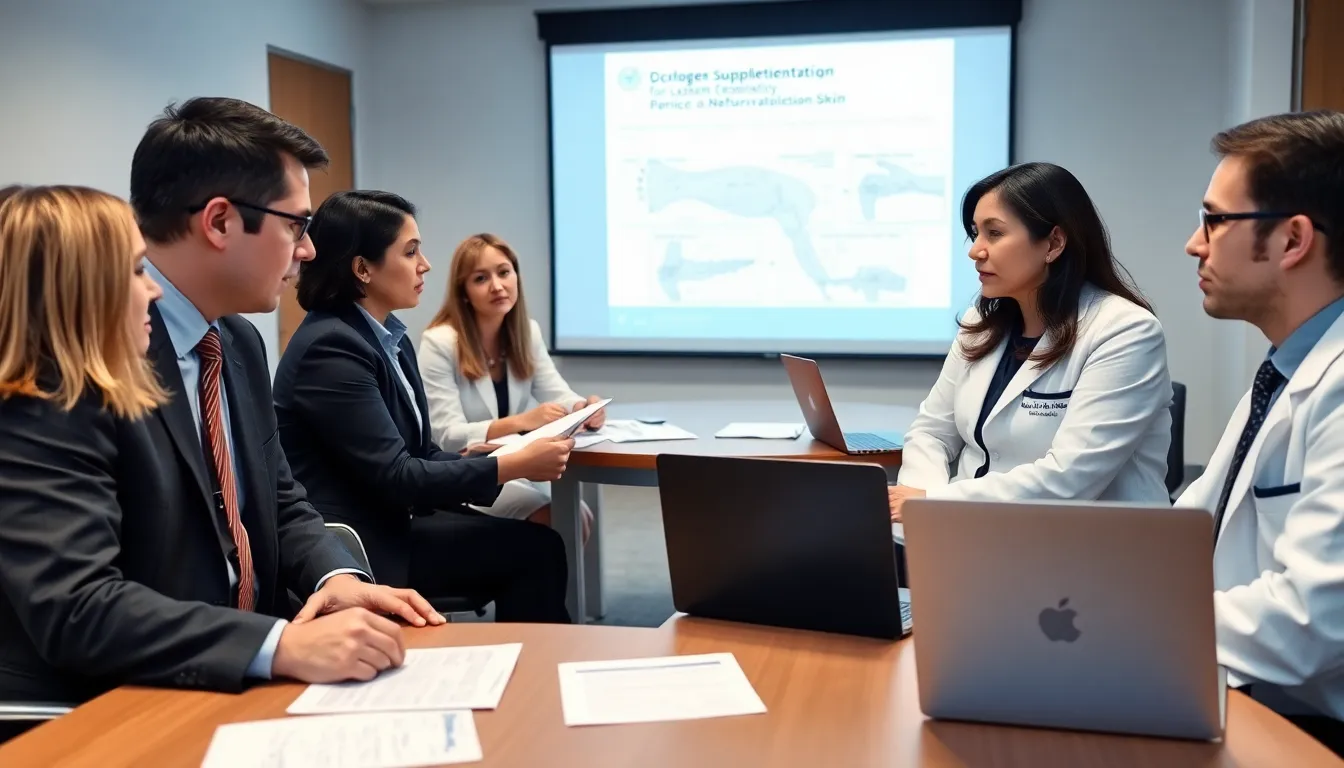 A dermatologist consulting with a patient, emphasizing the importance of a holistic skincare approach alongside collagen intake