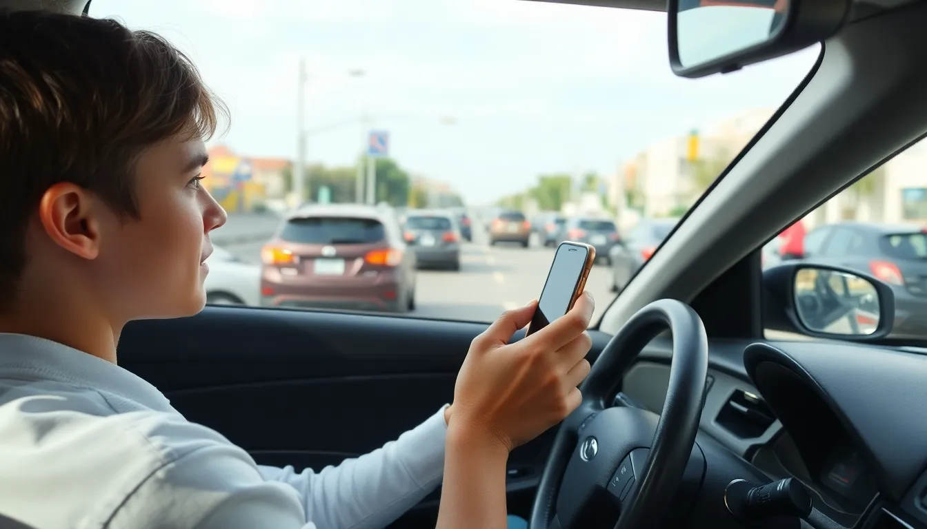 A concerned parent discussing safe driving habits with their teenager, representing the vital role of family in addressing distracted driving issues
