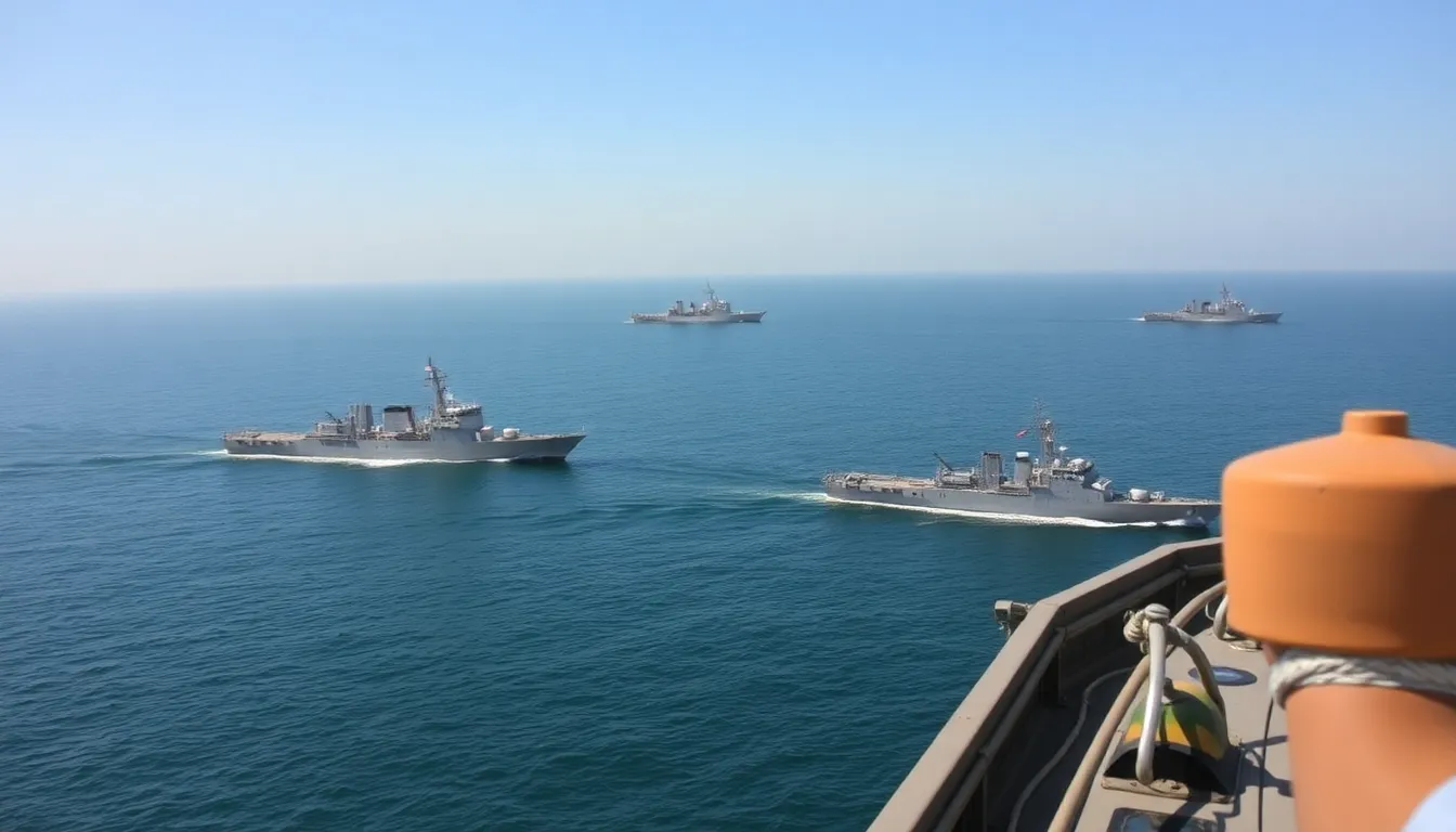 An oil tanker navigating through the Strait of Hormuz, illustrating the importance of this narrow passage for global oil transportation and energy markets