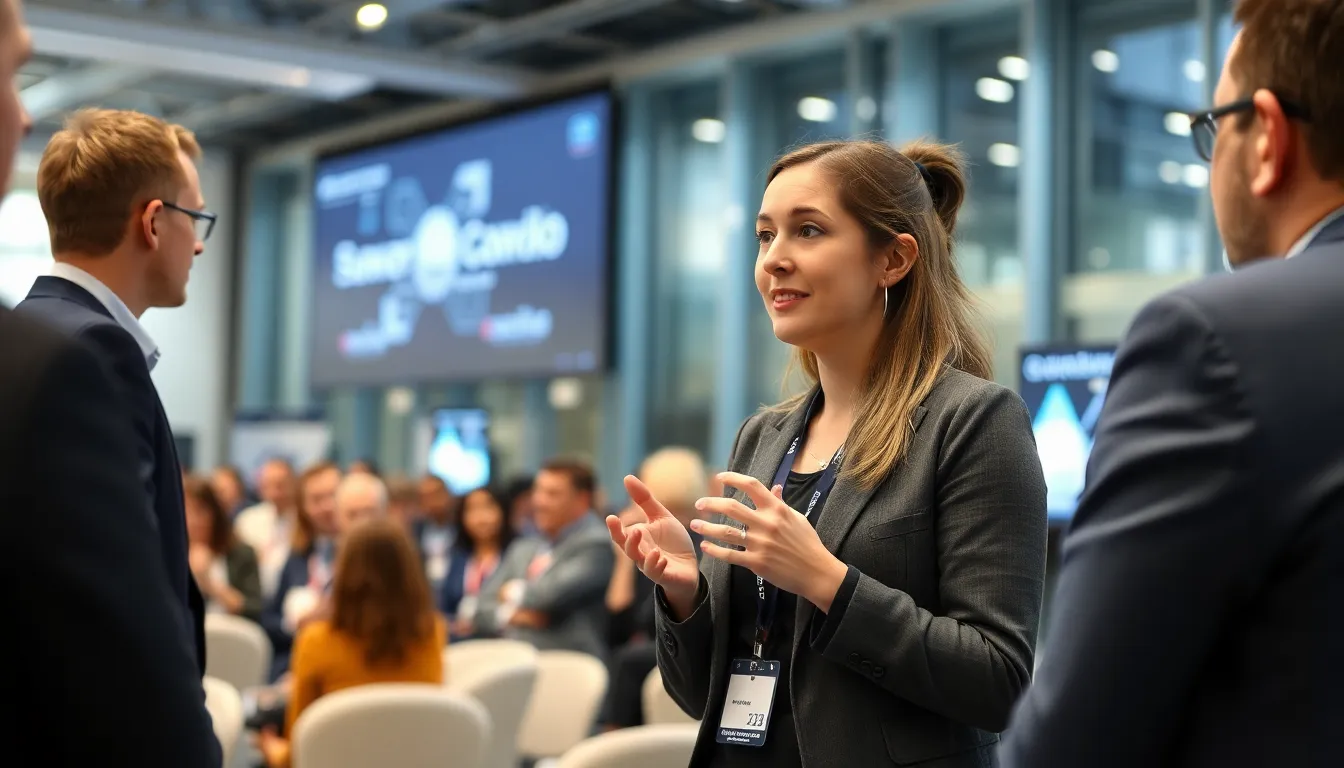 A vibrant International Women in Engineering Day event highlights female role models, with attendees engaging in discussions about overcoming stereotypes in engineering