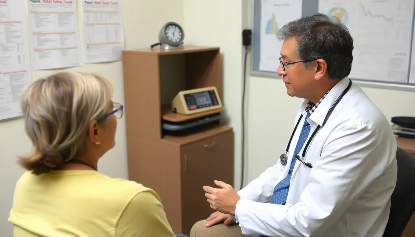 A diverse group of medical experts engaged in a collaborative discussion about evolving blood pressure guidelines and their implications for patient care