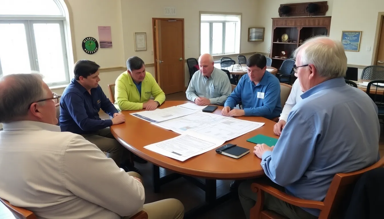 Community members gathered at a public consultation meeting, actively discussing the proposed peat research centre and voicing their opinions on its potential impact