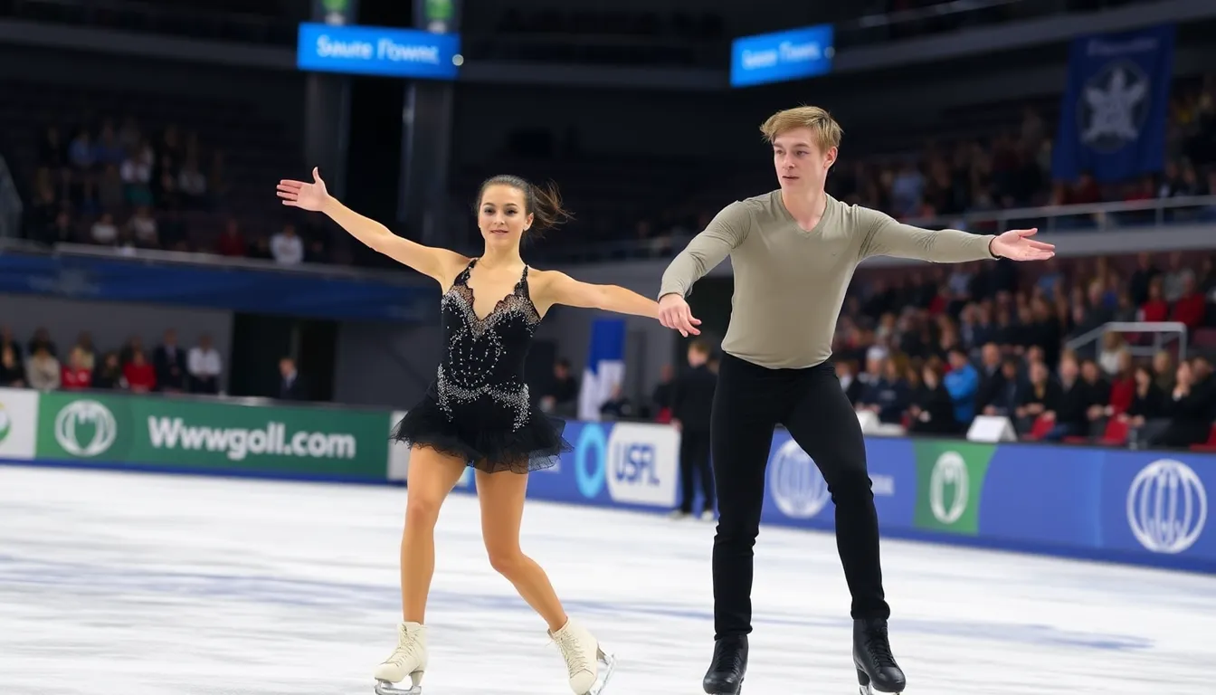 Great Britain's Fear and Gibson delivering their routine with skill and artistry, reflecting their potential for future success