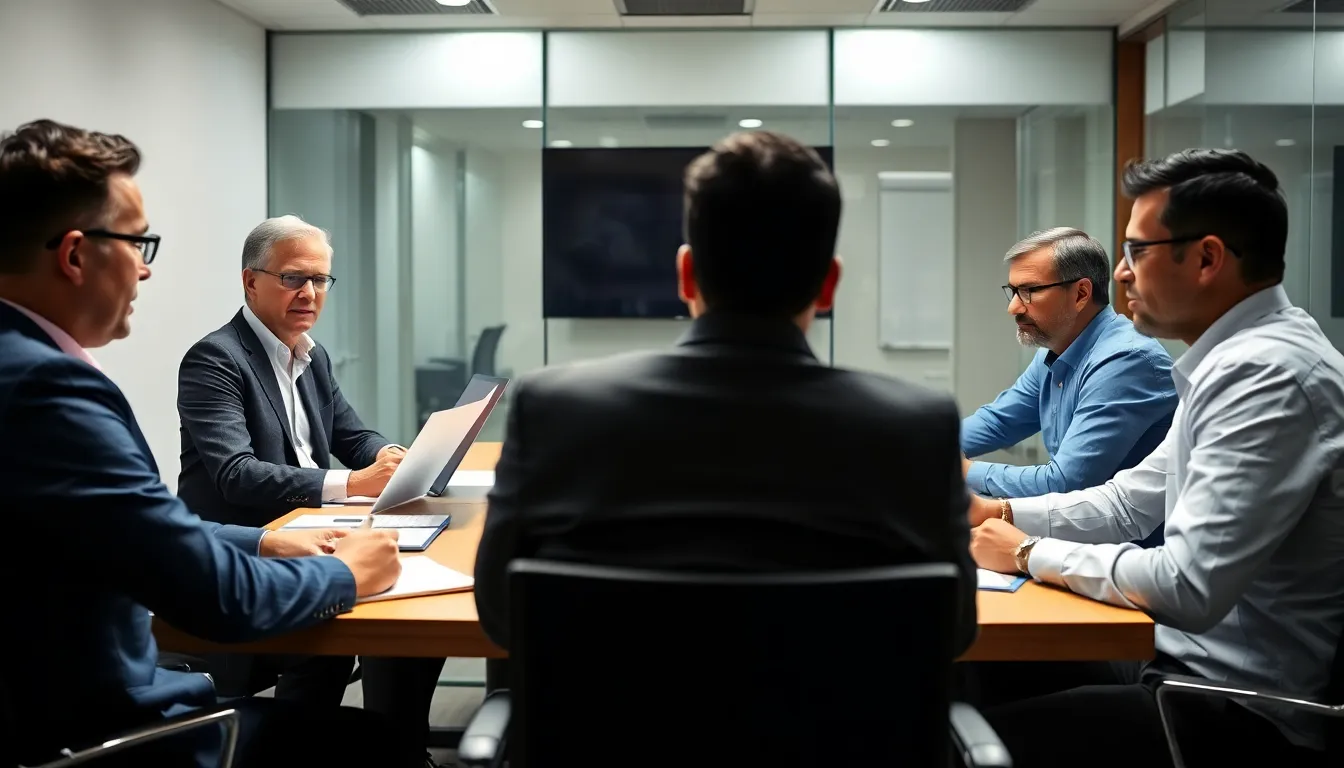 A group of German business leaders engages in discussions with Indian professionals during a delegation visit aimed at exploring recruitment opportunities to address the labor shortage in Germany.