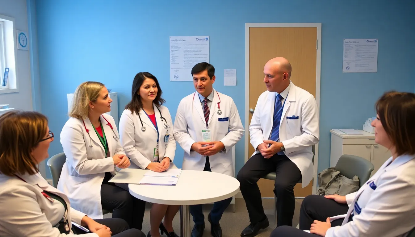 A group of General Practitioners discusses the new £3,000 bonus scheme aimed at increasing prescriptions for weight loss medications in a busy clinic setting.
