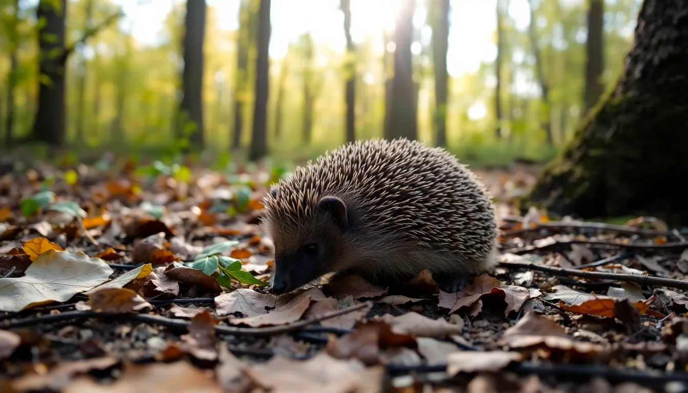 Researchers conducting experiments on hedgehogs to uncover the mechanisms behind their advanced auditory capabilities