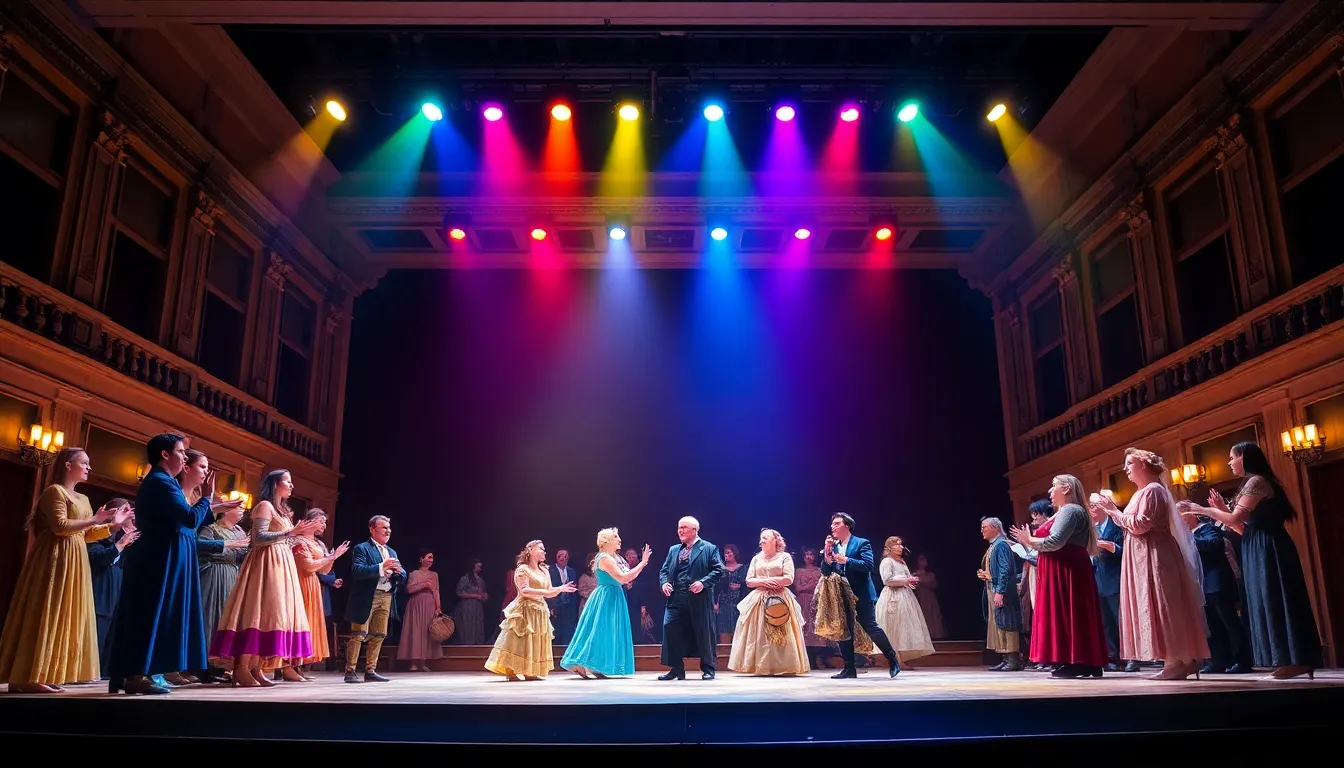 A moment of humor and wit from the production, where the director's clever interpretation brings a fresh perspective to Handel's classic opera, engaging modern viewers