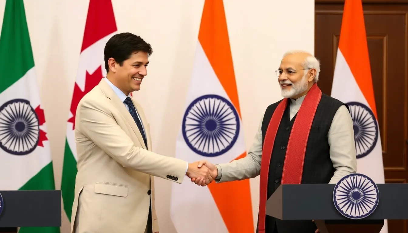 A collaborative meeting between Indian and Canadian officials takes place, focusing on the development of advanced nuclear technologies and safety protocols