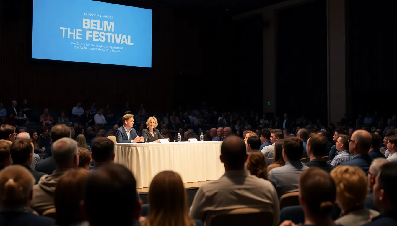 A vibrant gathering showcasing the collaboration between Belgian production companies and international streaming platforms
