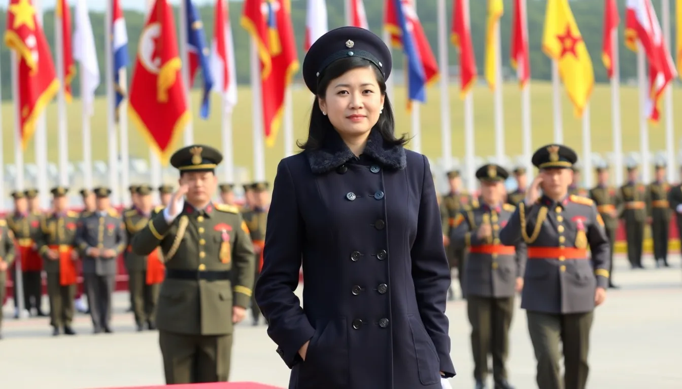 Kim Juae engages with supporters at an event, showcasing the increasing visibility of the next generation in North Korean politics