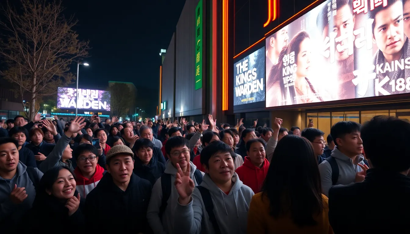 A promotional event showcasing the film's vibrant posters and engaging fans with interactive activities