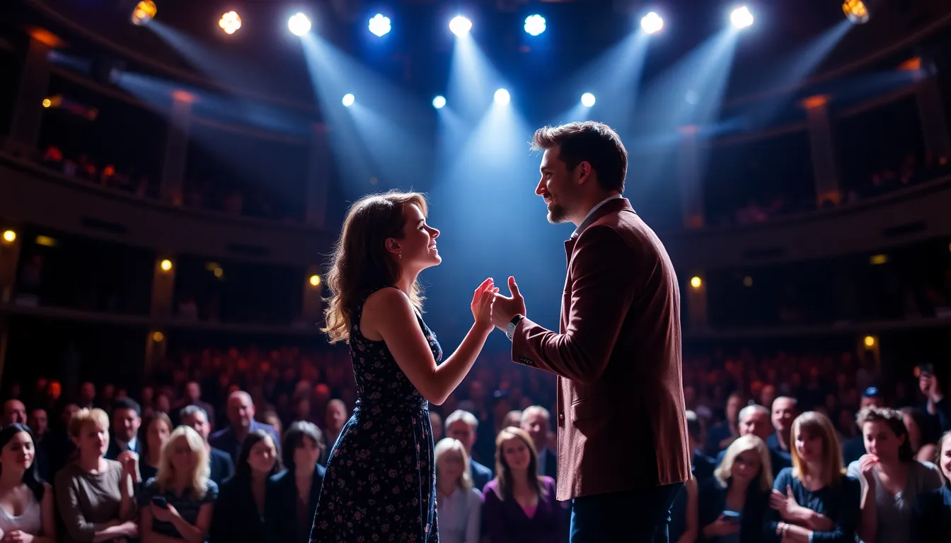 The innovative staging of 'The Last Five Years' creates a visually stunning backdrop that enhances the storytelling experience, capturing the audience's attention
