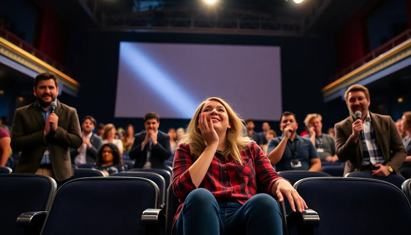 The fierce competition is evident as one comedian attempts to provoke laughter from her rivals, showcasing the intensity of the ongoing rivalry