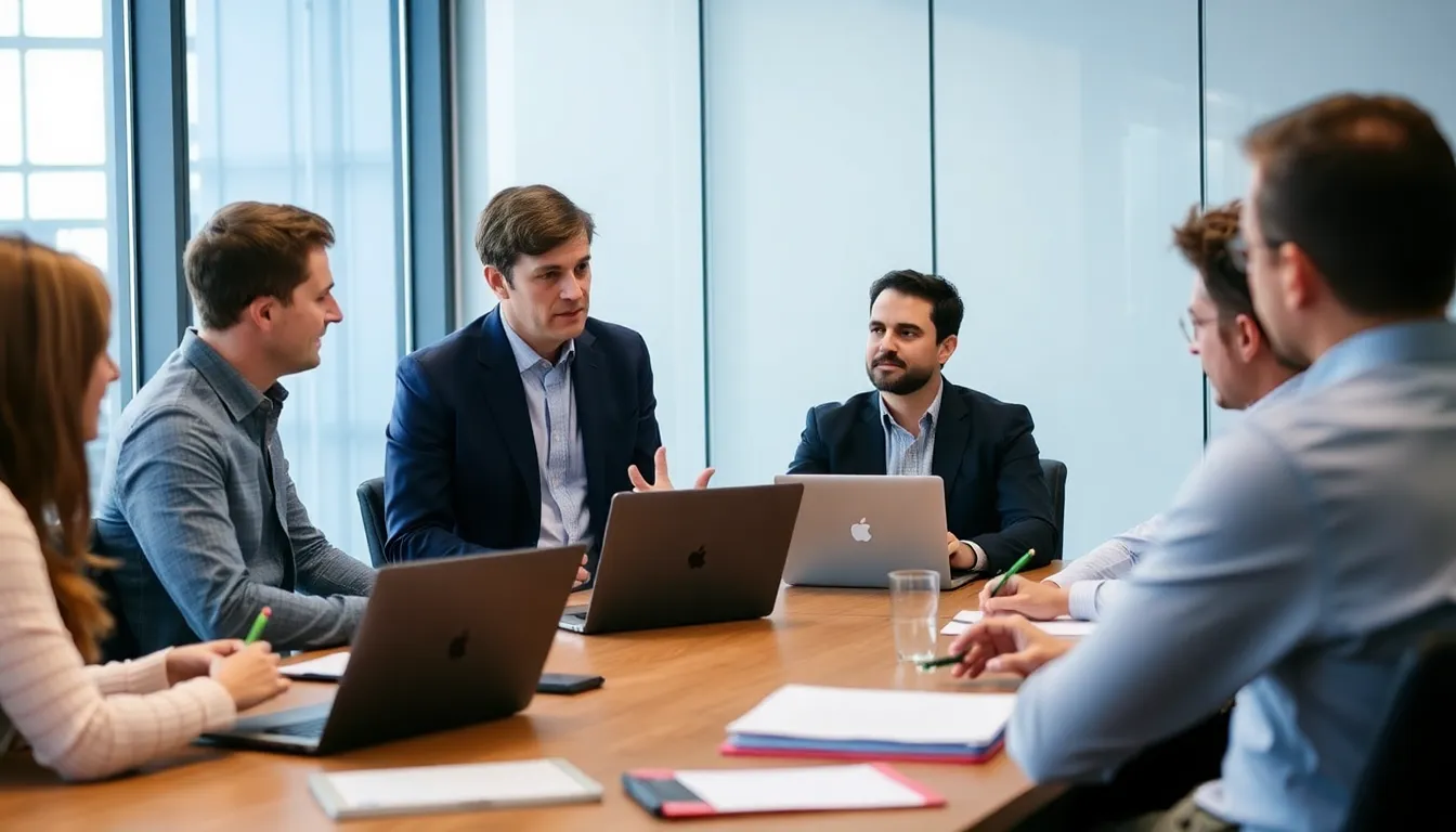 Matt Brittin, the newly appointed BBC leader, is seen discussing strategies with his team in a conference room, highlighting the challenges ahead for the organization.