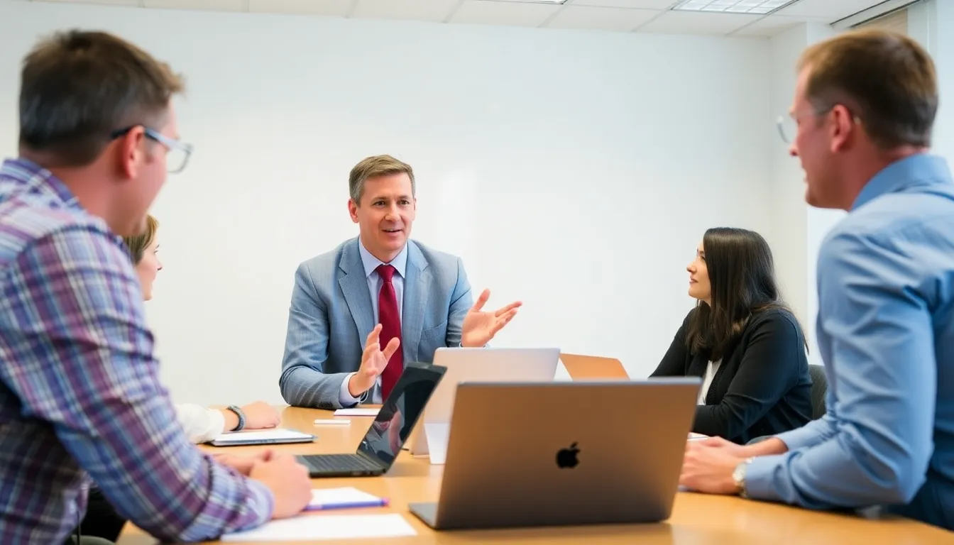 A group of BBC staff members engage in a meeting, addressing internal challenges related to diversity and representation within the organization