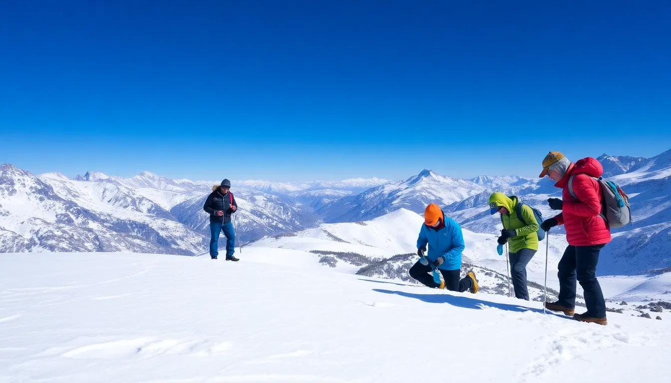 Researchers analyzing snow dynamics and its impact on ecosystems, emphasizing the need for precise data in climate science