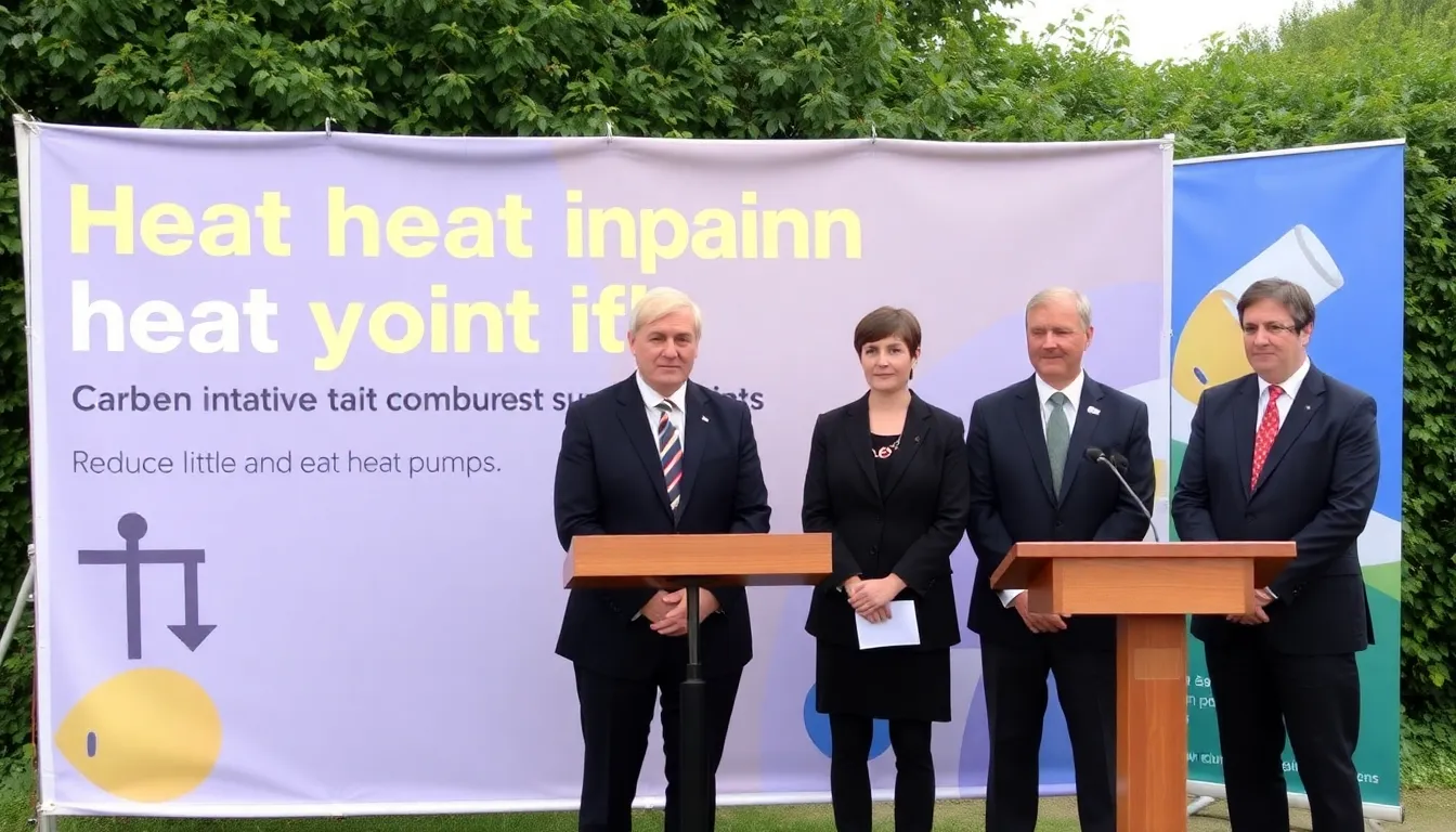 A community group organizing a local event to raise awareness about the benefits of heat pump technology for climate action