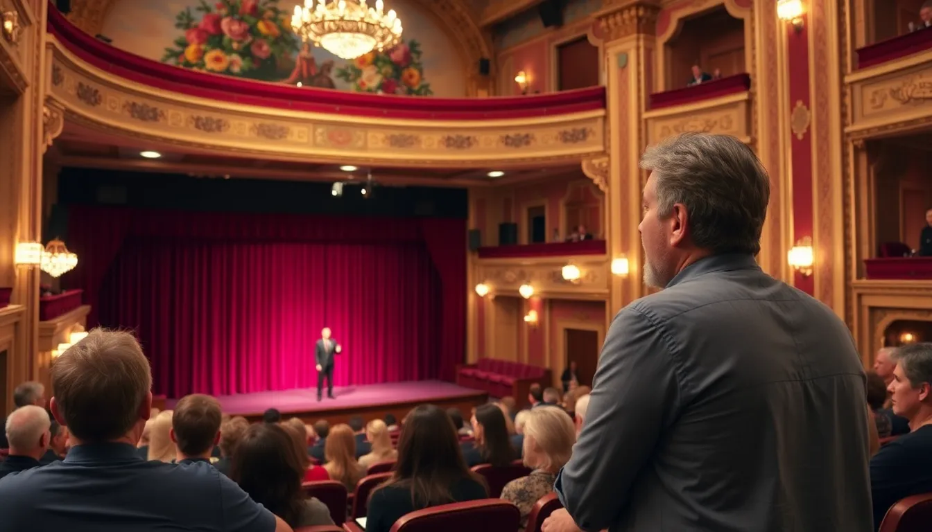 An innovative set design that creatively reflects the themes of light and color, reminiscent of Monet's Impressionist style, enhancing the overall storytelling experience