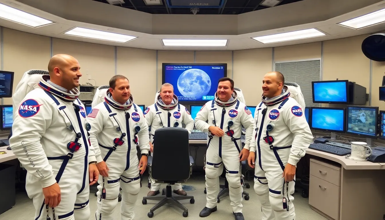 NASA's Artemis II mission team, featuring four astronauts, prepares for their upcoming launch to orbit the Moon, showcasing a commitment to advancing human space exploration.
