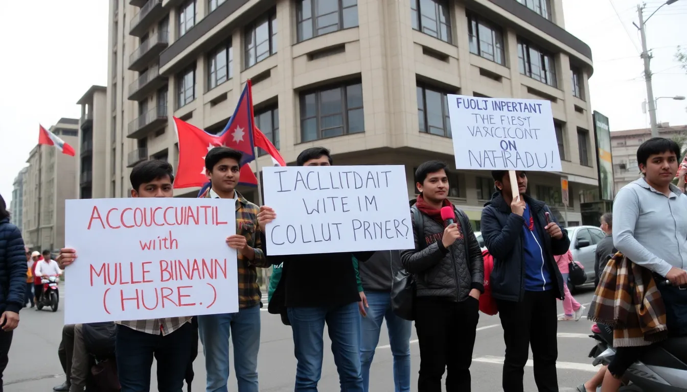 A closeup of a protest sign demanding accountability from political leaders, symbolizing the rising public frustration with corruption