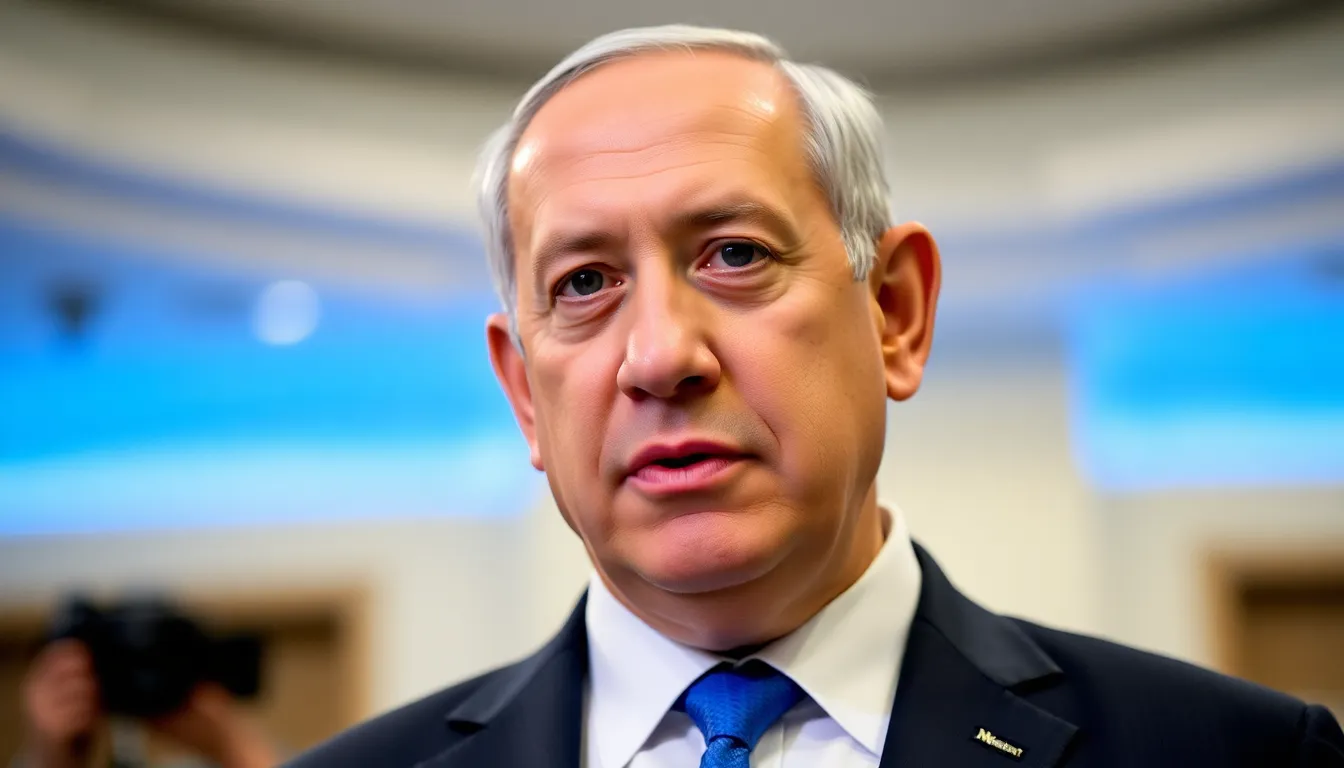 Israeli Prime Minister Benjamin Netanyahu speaks directly to the camera in a video, attempting to reassure the public about the wellbeing of hostages taken during the conflict with Hamas.